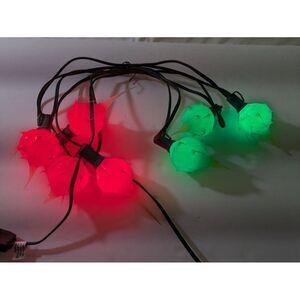 Vntage Crazy Glow 2 SET/7 Silicone Dip Christmas string Lights‎ Red Green Grinch